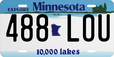 MN license plate 488LOU