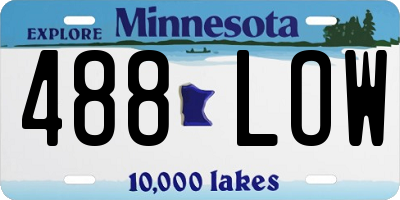 MN license plate 488LOW