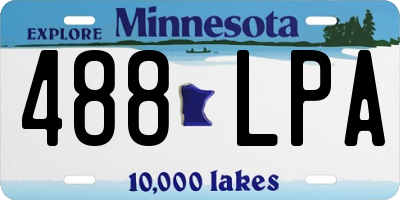 MN license plate 488LPA