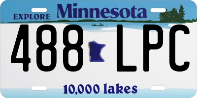 MN license plate 488LPC