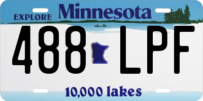 MN license plate 488LPF