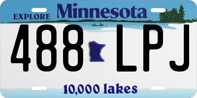 MN license plate 488LPJ