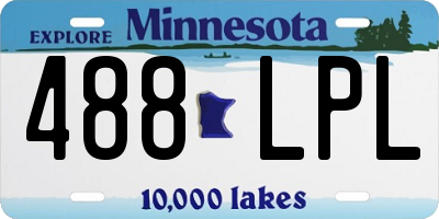 MN license plate 488LPL