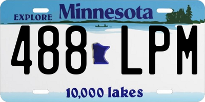 MN license plate 488LPM