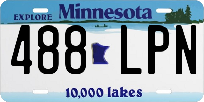 MN license plate 488LPN