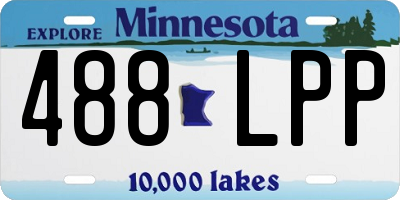 MN license plate 488LPP