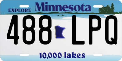 MN license plate 488LPQ