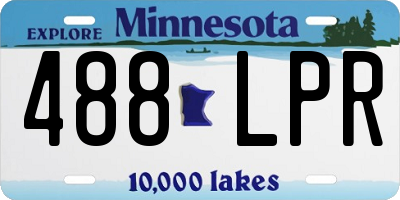 MN license plate 488LPR