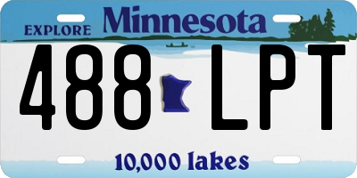 MN license plate 488LPT
