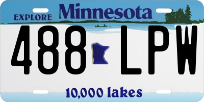 MN license plate 488LPW