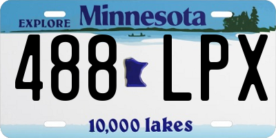 MN license plate 488LPX