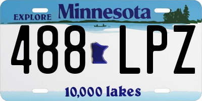 MN license plate 488LPZ