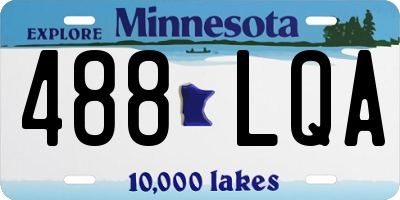 MN license plate 488LQA