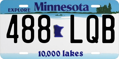 MN license plate 488LQB