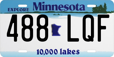 MN license plate 488LQF