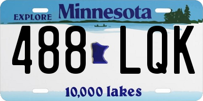 MN license plate 488LQK