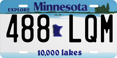 MN license plate 488LQM