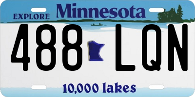 MN license plate 488LQN