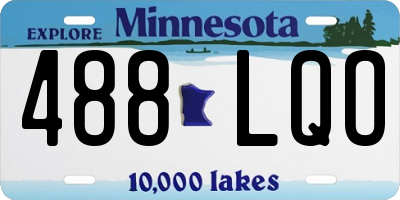 MN license plate 488LQO