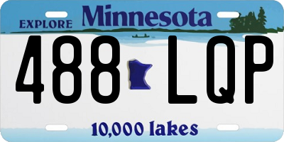 MN license plate 488LQP