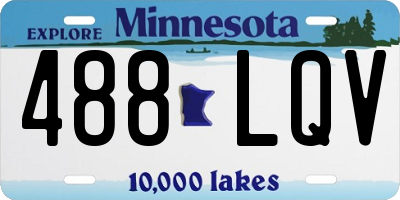 MN license plate 488LQV