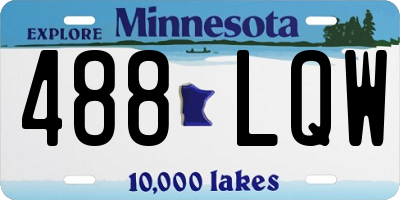 MN license plate 488LQW