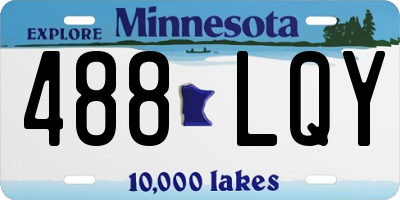 MN license plate 488LQY