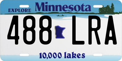 MN license plate 488LRA