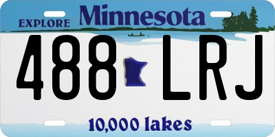MN license plate 488LRJ