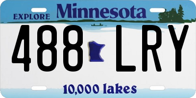 MN license plate 488LRY