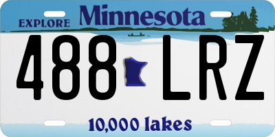 MN license plate 488LRZ