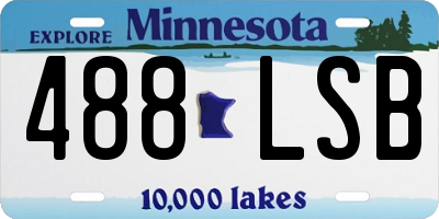 MN license plate 488LSB