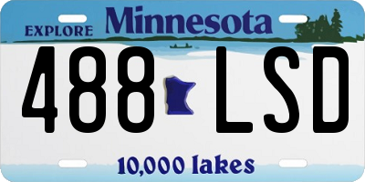 MN license plate 488LSD