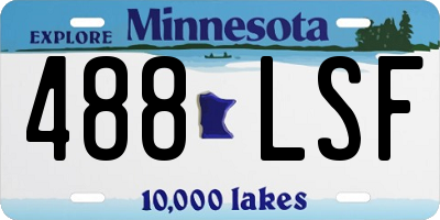 MN license plate 488LSF