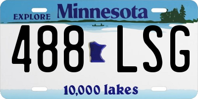 MN license plate 488LSG