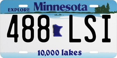 MN license plate 488LSI