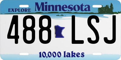 MN license plate 488LSJ