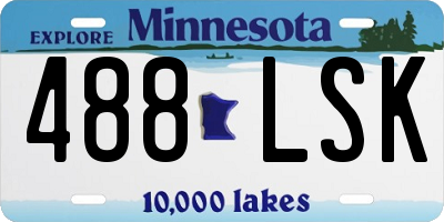 MN license plate 488LSK