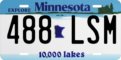 MN license plate 488LSM