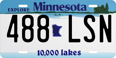 MN license plate 488LSN