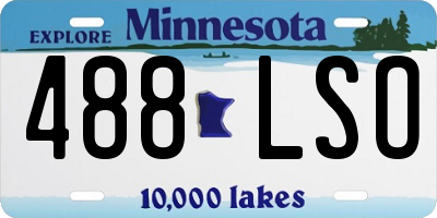 MN license plate 488LSO