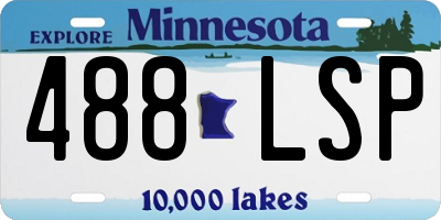 MN license plate 488LSP