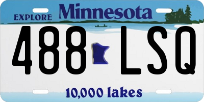 MN license plate 488LSQ