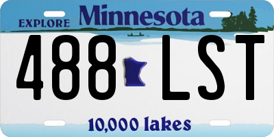 MN license plate 488LST