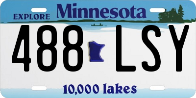 MN license plate 488LSY
