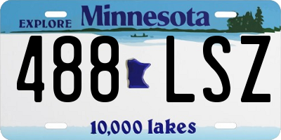 MN license plate 488LSZ