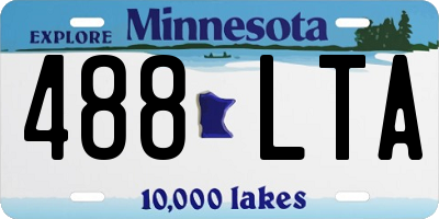 MN license plate 488LTA