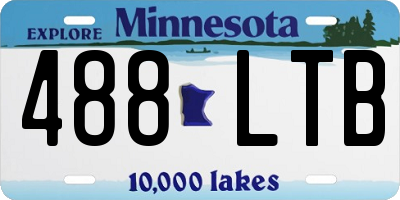 MN license plate 488LTB