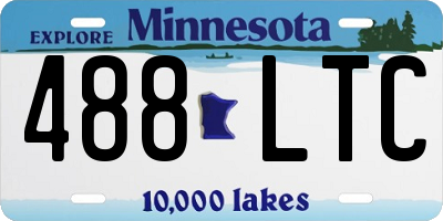 MN license plate 488LTC