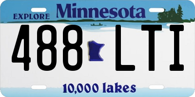 MN license plate 488LTI